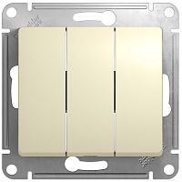 Выключатель без рамки Systeme Electric Glossa 3-кл. бежевый картинка